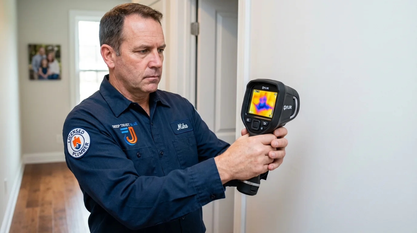 Thermal imaging leak detection by Johns Plumbing LLC in Raymond